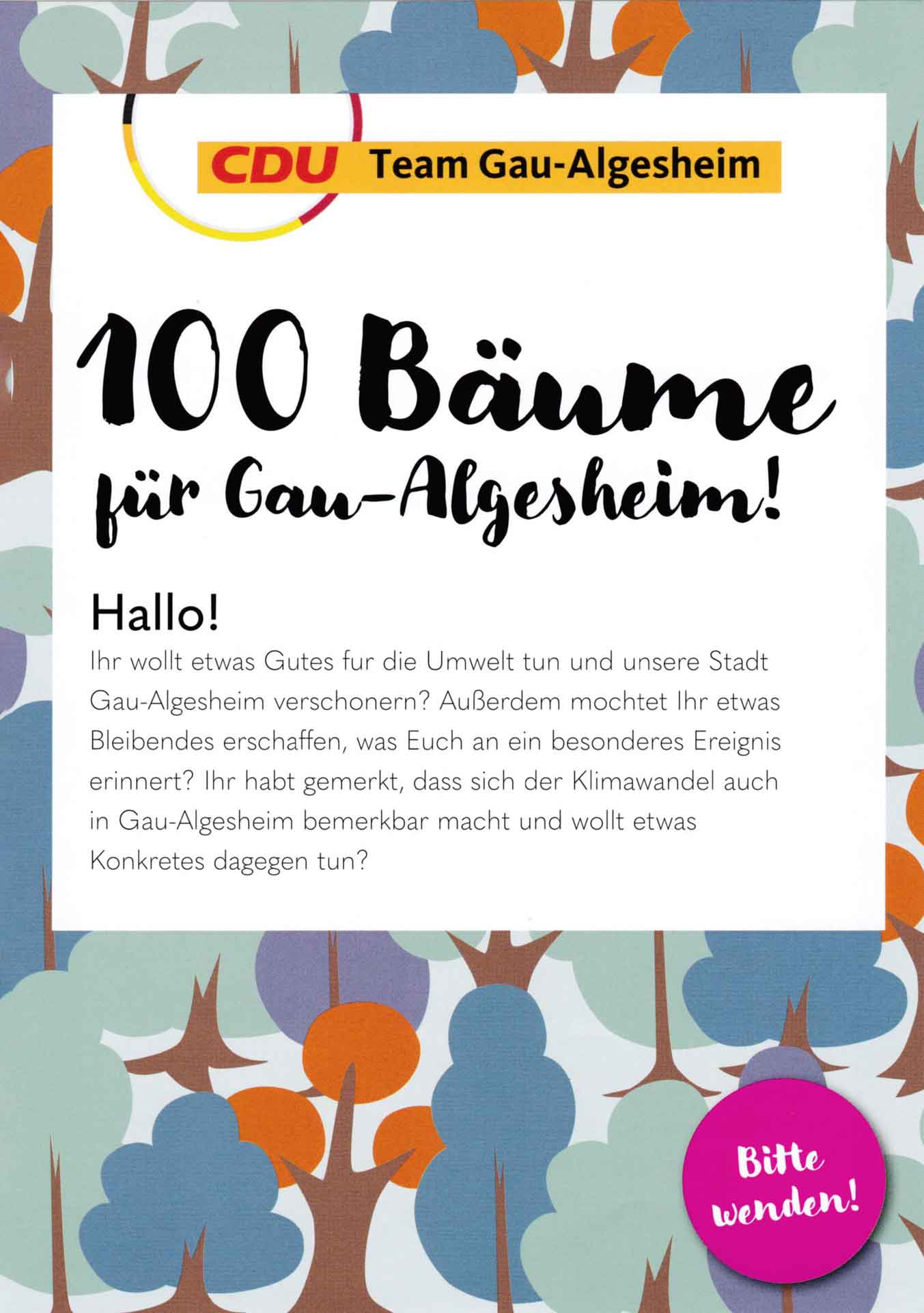 100 Bäu­me für Gau-Algesheim